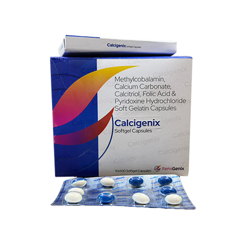 Calcigenix - Methylcobalamin + Calcitriol + Calcium Carbonate + Pyridoxine + Folic Acid | Provided by Femigenix
