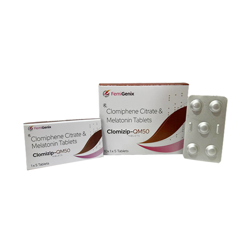 Clomizip Qm50 - Clomiphene Citrate 50mg + Melatonin 3mg | Provided by FemiGenix